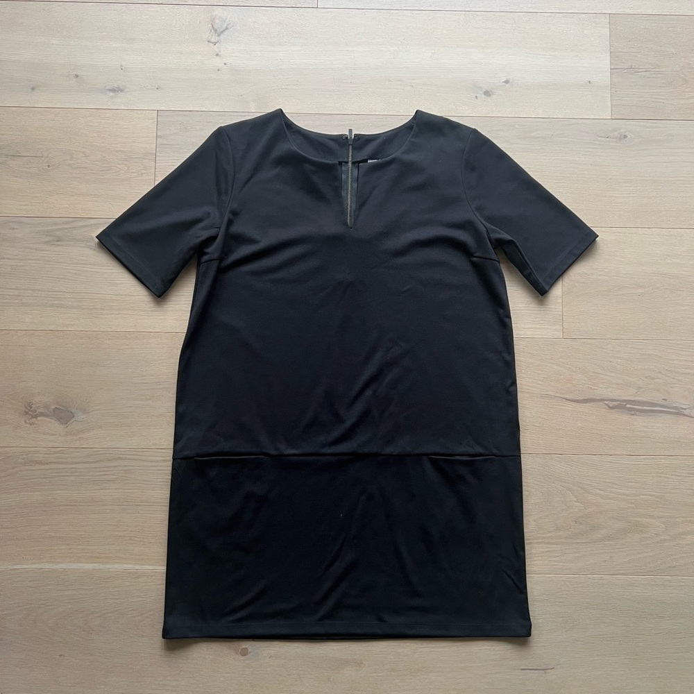 Ponte A-Line Short Sleeve Shift Dress